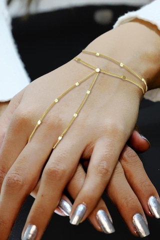 Söğütlü Silver Gümüş Altın Yaldızlı Pullu Gurmet Zincirli Çift Sıra Şahmeran Barcode Beyaz - Rose Gold
