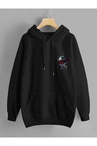 Altamira Unisex Sırt Baskılı Kapşonlu Oversize Sweatshirt 001