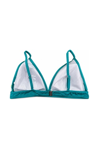Büyük Beden Geniş Üçgen Kesim Ayarlanabilir Askılı Kadın Bikini Üst Yeşil