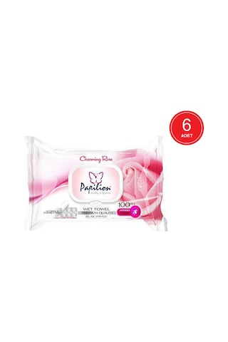 Papilion Gül Kokulu Islak Havlu 6'Lı Fırsat Paketi 600'Lü