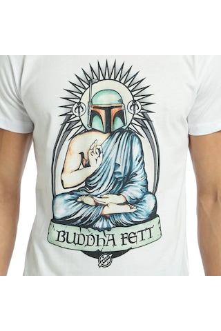 Bant Giyim - Star Wars Mandalorian Boba Fett Beyaz Erkek Tişört