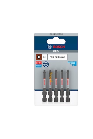 Bosch Pro Impact R2 X 55 Mm Kare Uçlu 5''li Vidalama Ucu 2608522553