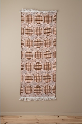Kiremit Modern Desenli Kilim - Makinede Yıkanabilir Renkli