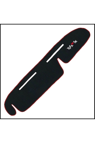 Tofaş Şahin Doğan Kartal Nakışlı Oto Halı Paspas Seti & Yüksek Torpido Kaplama Halısı & Sehpa Örtüsü Siyah