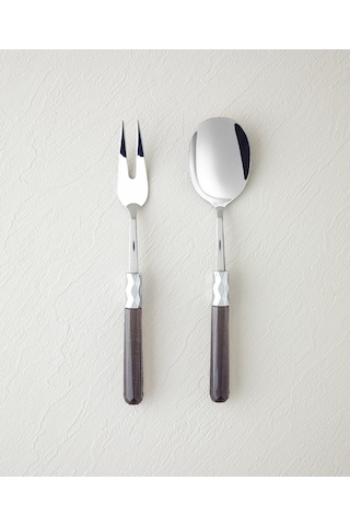 English Home Keira Akrilik 2'li Servis Gereci 24 Cm Antrasit