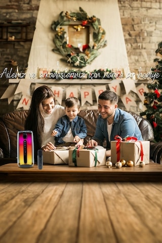 Pluse 5 Mikrofonlu Hoparlör/360 Ledli Hoparlör/dekoratif Aydınlatma/led Işıklı Gece Lambası