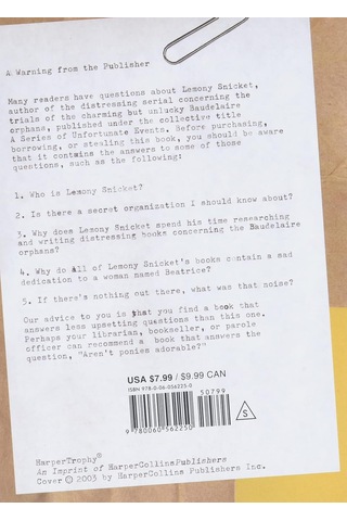 Lemony Snicket: The Unauthorized Autobiography