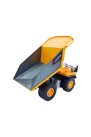 Kamyon 1:18 Ölçek 9 Kanallı Uzaktan Kumandalı Damperli Kamyon Sarı