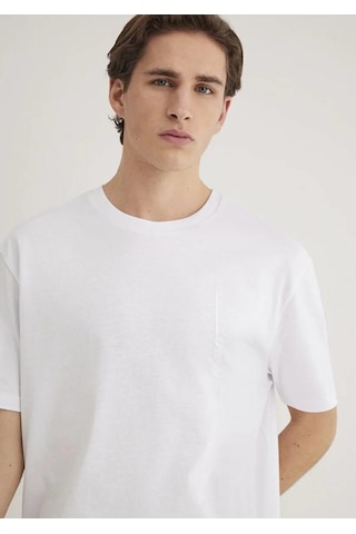 Mavi Mavi Baskılı Erkek T-shirt M0611313-620-20228 Beyaz