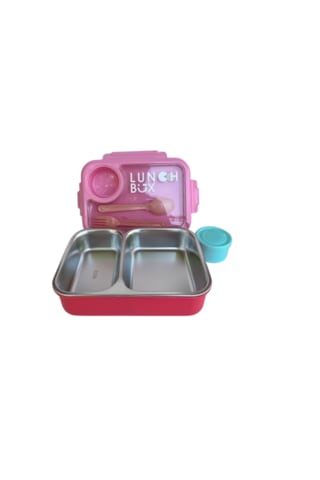 Astral Büx İthal Çelik Beslenme Kabı 92554 21 X 15 X 8 Cm Pembe