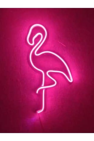 Flamingo Neon Tabela Neon Led Dekoratif Duvar Aydınlatması Neon D