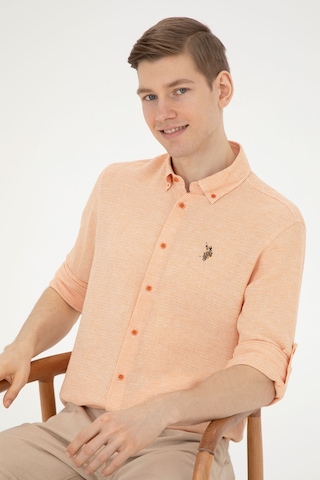 U.s. Polo Assn. Erkek Kiremit Gömlek Desenli 50283423-vr031 Kırmızı