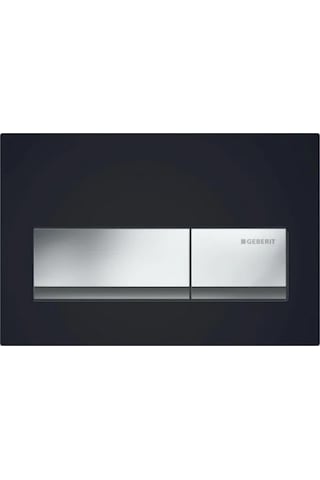 Geberit Kumanda Kapağı Alpha50 - Çift Basmalı - Siyah Siyah