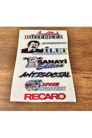 Araç Arka Cam Yazısı Hologramlı Yan Kapı, Yan Cam Stickerı İnşallah