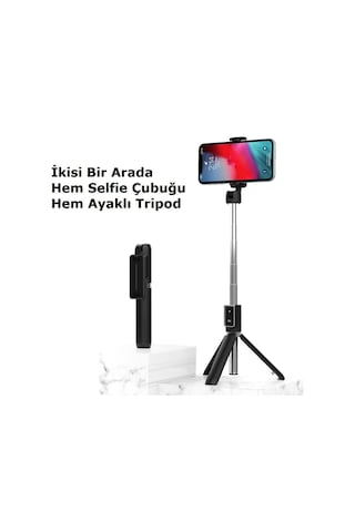 P50 Bluetooth Tripod Selfie Çubuğu-beyaz