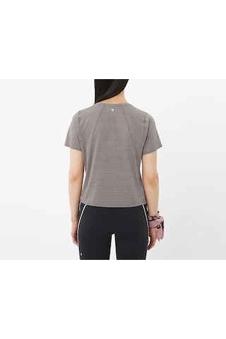 Salomon Shakeout Aır Cropped Kadın Koşu Tişörtü Lc2774400 Gri