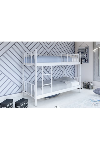 Metalia Gm 127 Ayrilabilir Çiftli Ranza Beyaz 90x190