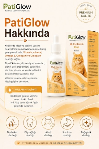 Patiglow Kedi Multivitamin Damla