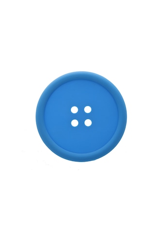 Xurunkeji Büyük Düğmeli Silikon Bardak Altlığı Eğlenceli Yenilikçi Tasarım Kitsch Retro İçecekler Yer Matı - Mavi Mavi