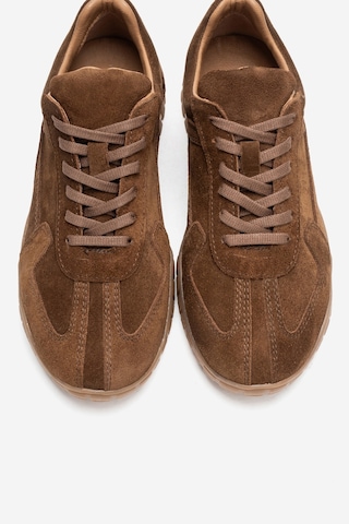 Luvishoes Lars Taba Süet Hakiki Deri Kadın Günlük Sneaker Taba