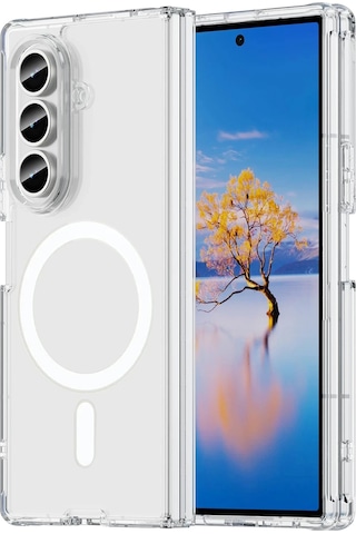 Newface Samsung Galaxy Uyumlu Z Fold 7 Kılıf Magneticsafe Şeffaf Silikon Semeglbl - 13 - Şeffaf