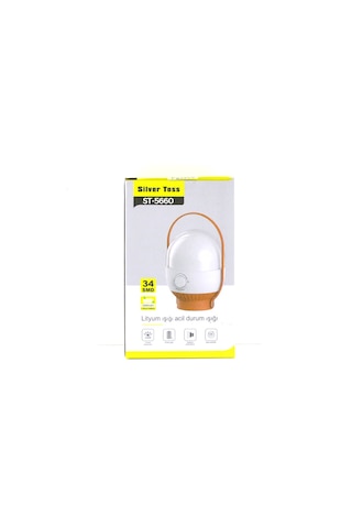 Go İthalat 40 Led Kamp Lambası - Fener Usb Şarjlı Ayarlanabilir Işık 6.4w - 2400mah St-5660 Beyaz - Turuncu