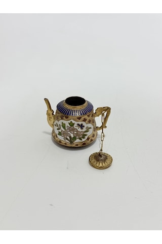 Antika Cloisonne Minyatür Kutu 4,4x3,7cm 156