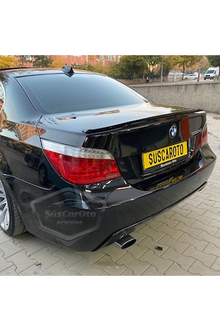 ŞüsCarOto Bmw 5 Serisi E60 2003-2010 Samurai M3 Tip Bagaj Üstü Spoiler Bagaj Çıtası Piano Black Parlak Siyah (00)