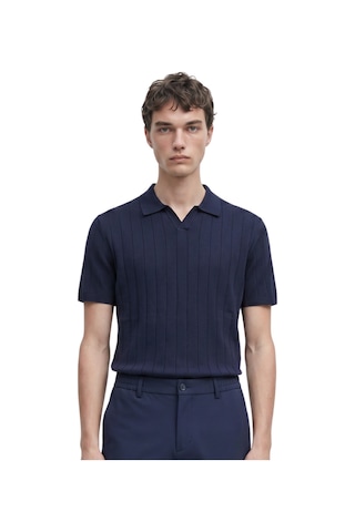Anthony Jackson Premium Erkek Triko Polo Yaka T-shirt Ravello Lacivert