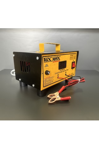 TGX Max Profesyonel 12 Volt 25 Amper Akü Şarj Cihazı Bakır Sargı