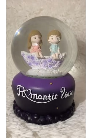 Nostaljik Kar Küresi Orta Boy Renk Değiştiren Led Lambalı Kar Küresi-6