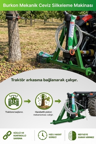 Burkon Mekanik Ceviz Silkeleme Makinası