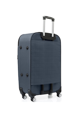 Oleets 8 Tekerli Su Geçirmez Ultra Kalite Kumaş Büyük Boy Valiz Lacivert