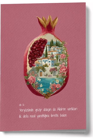 Yeryüzünde Dolaşın A6 Çizgili Mini Defter Not Defteri Çok Renkli