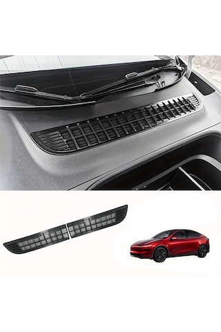 Yaleker Tesla Model Y 2025+ Juniper İçin Abs + Paslanmaz Çelik Havalandırma Girişi Korumalı Ağaç Yaprağı-toz Engelleyici Koruma Kapağı Sol+sağ Set