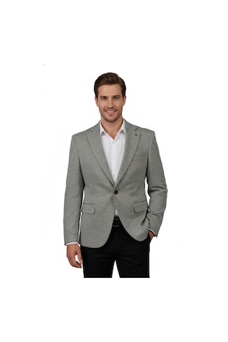 Erkek Tek Spor Ceket Çift Yırtmaçlı Bgl-st04981 Taş