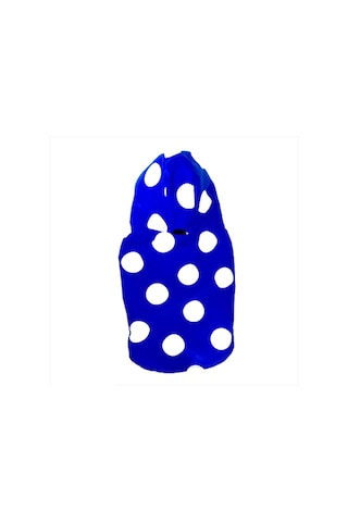 Kemique Mega Dots Blue Kapşonlu Köpek Yağmurluğu