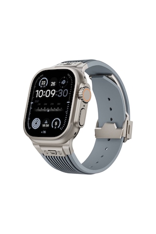 Apple Uyumlu  Watch Ultra 1 / 2 49mm Kordon Klipsli Spor Görünümlü Silikon Kordon 113
