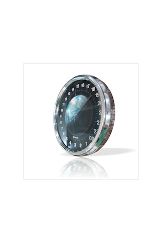 İlginç Denizci Gemici 24 Saat Bölüntülü Kadran Camlı Duvar Saati Gümüş