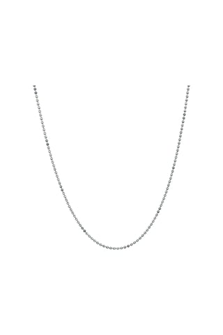Brezza Lusso Jewelry  925 Ayar Erkek Gümüş Oksitli Top Zincirli 3 MM 55 Cm Johnny Depp 55 CM 55 CM