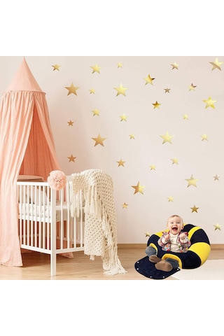 Bebek Destek Oturma Minderi Bebeyatmaz - Lacivert Sarı