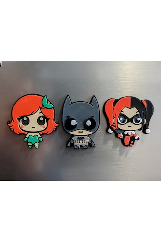 Batman Harley Quinn Poison Ivy Dc Çizgi Roman Karakterleri Dekoratif Buzdolabı Magneti