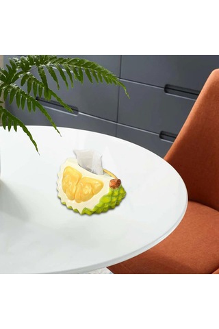 Homyl Durian Şekilli Mendil Kutusu Sevimli Dispenseri Banyo Yeşil