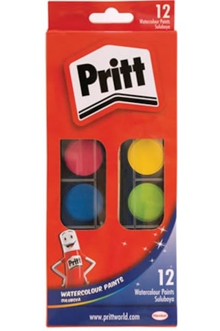 Sulu Boya 12 Renk Büyük Tablet - Pritt