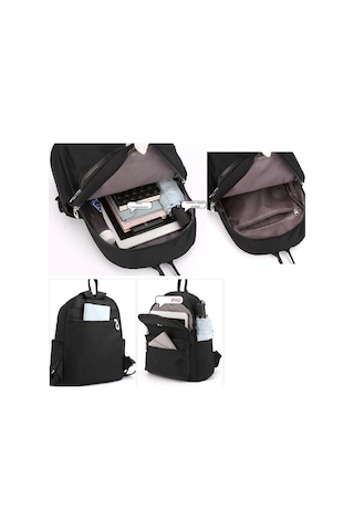 Tl-016 Kadın Sırt Çantası - Siyah 40g Geo Black