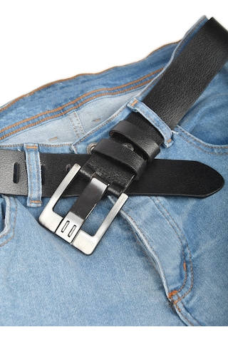 Deepsea Siyah Erkek Spor Deri Erkek Kemer 1801312 Siyah