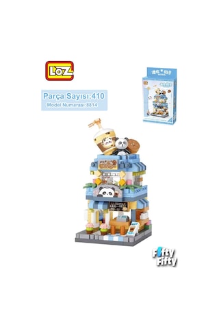Loz Micro Block Serisi Kahve Dükkanı 400 Parça Oyuncak Yapım Seti Fflz-8814