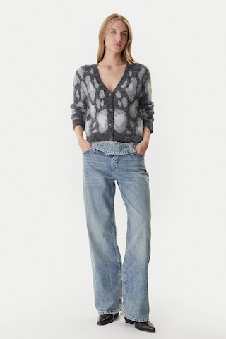 Only Kadın Onledelıe V Yaka Desenli Yün Hırka 15353090 Gri Gri