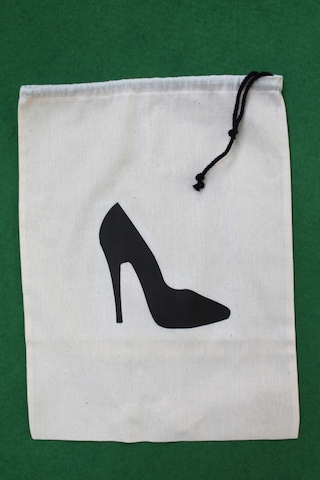 2 Adet Stiletto Baskılı Keten Ayakkabı Poşeti - Ayakkabı Düzenley