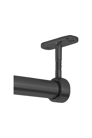 Dolap Askı Borusu Yuvarlak Siyah 55 Cm Siyah